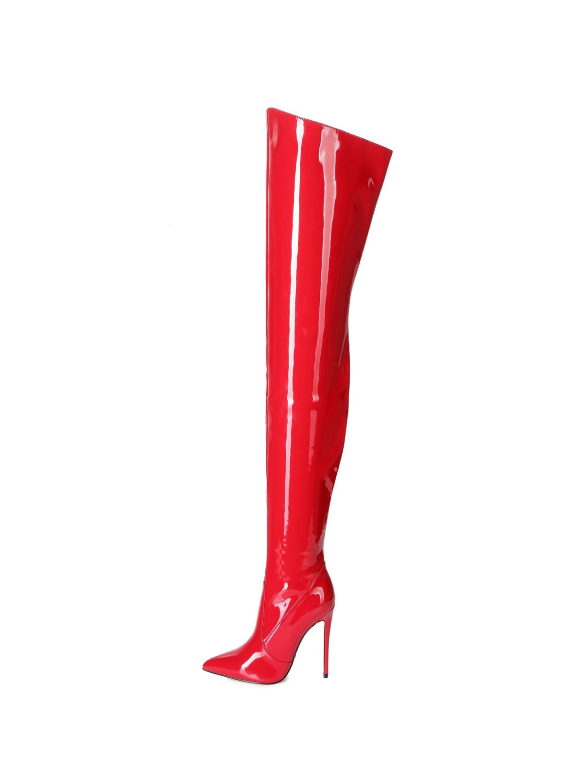 Giaro ARABELLA red shiny over-the-knee boots on high heel