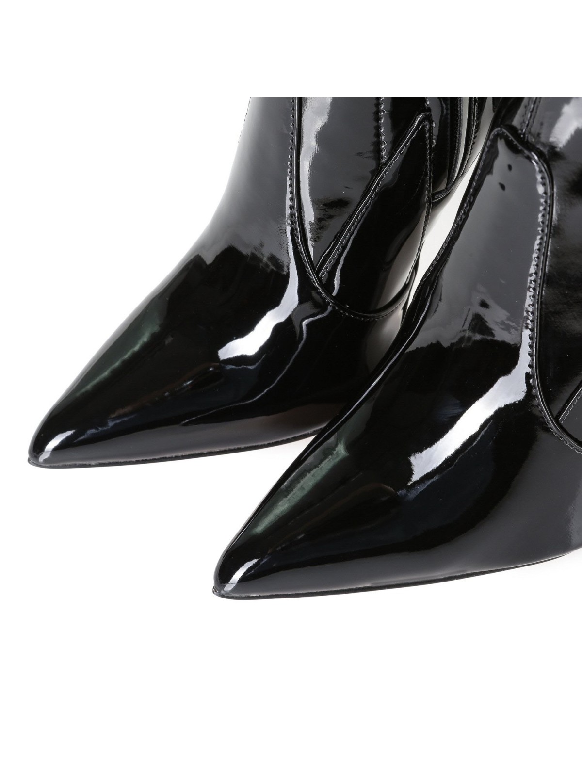 Giaro ARABELLA black shiny over-the-knee boots on high heel