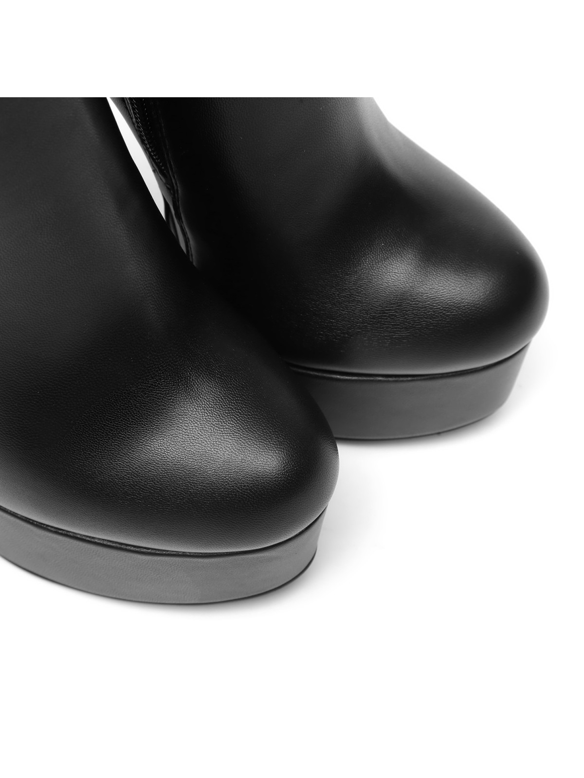 Giaro black ankle stiletto platform booties