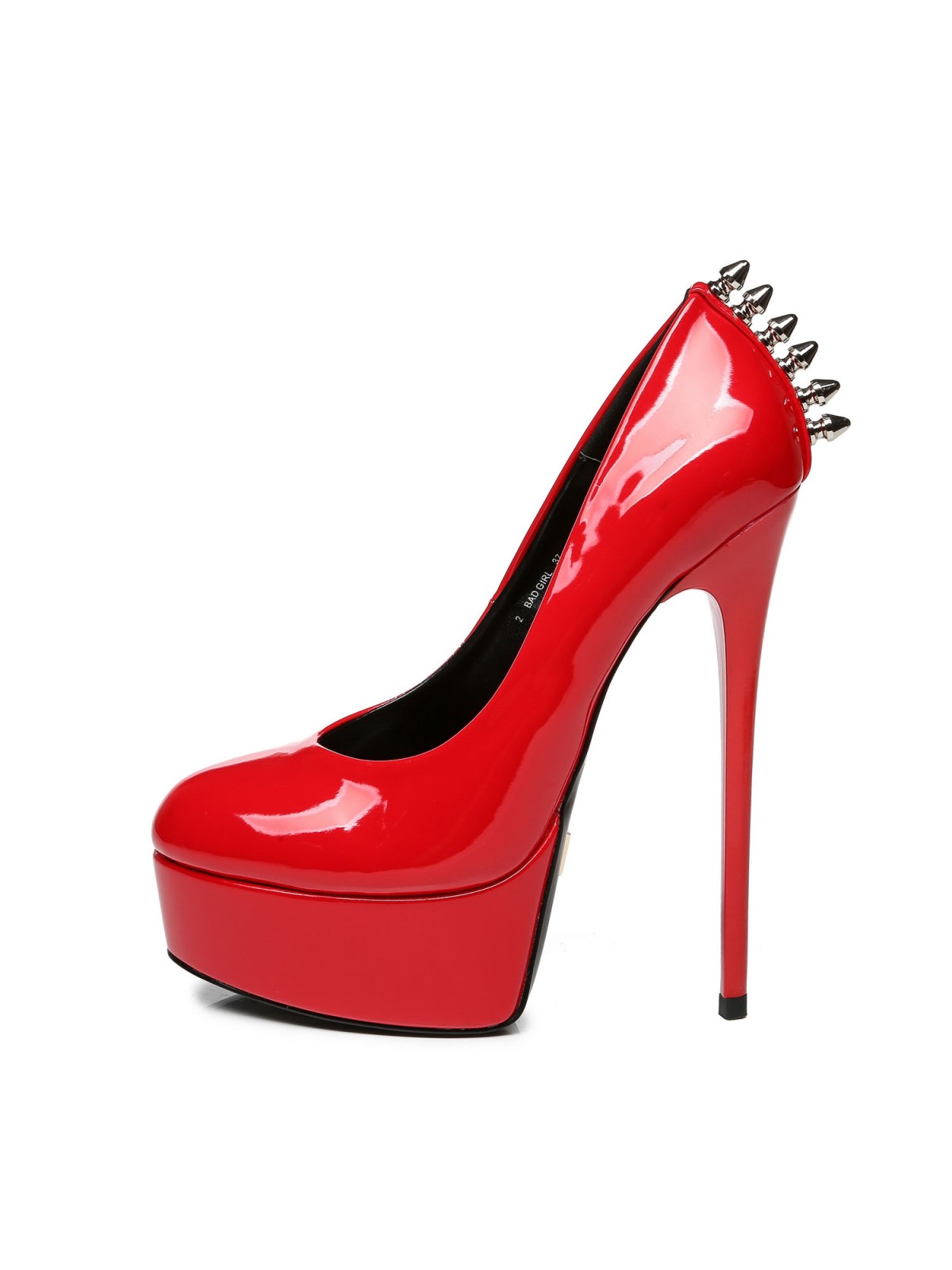 Giaro BAD GIRL red shiny pumps with rivets