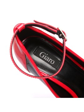 Giaro BE BRAVE black shiny boots with silver heel