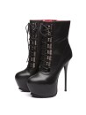 Giaro BE BRAVE Red shiny boots with metal heel