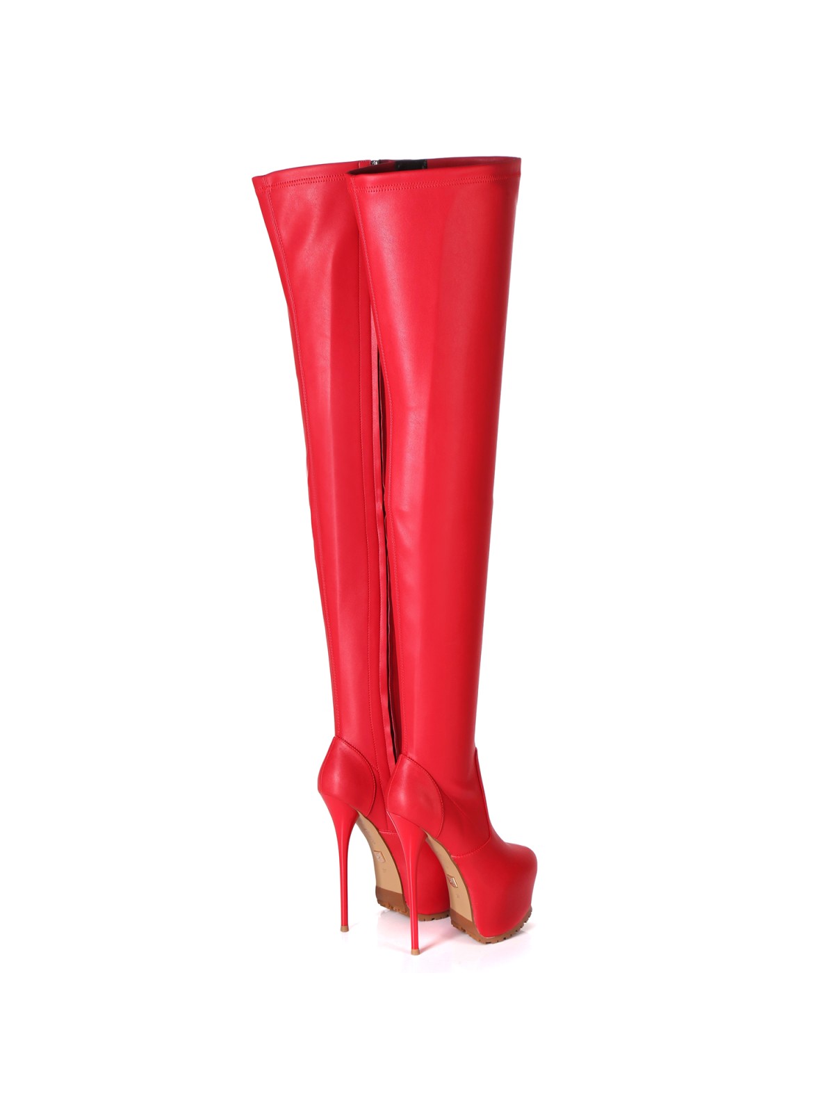 Giaro VIDA over the knee high heel boots in red