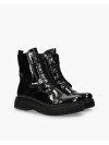Giaro BURN IT ankle high boots with silver heel and front lace-up