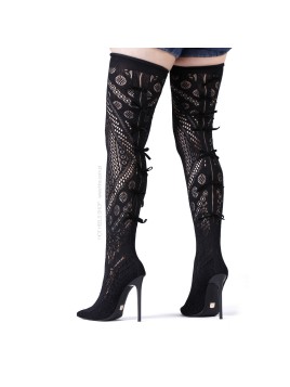 Giaro DESTROYER thigh high boots with platform an chunky heel