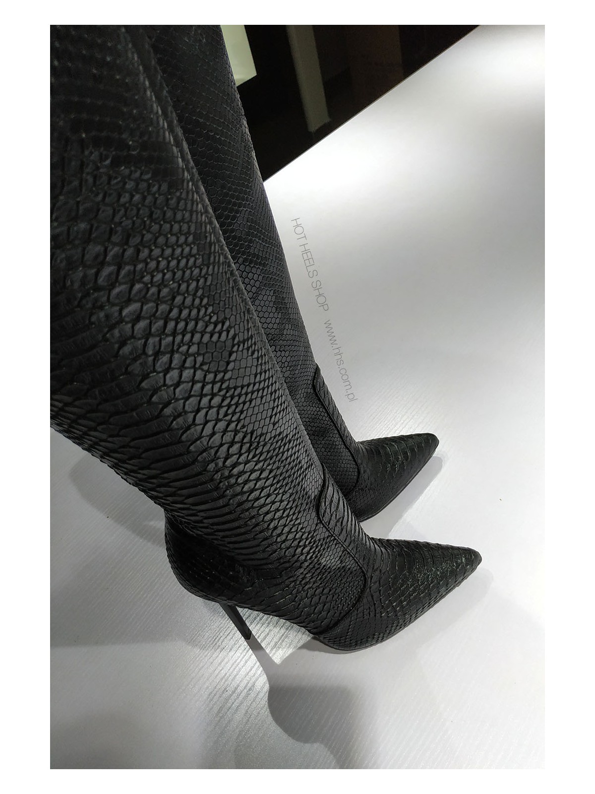 high heel leather ankle boots