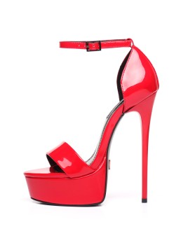 Giaro GALANA red shiny stiletto sandals