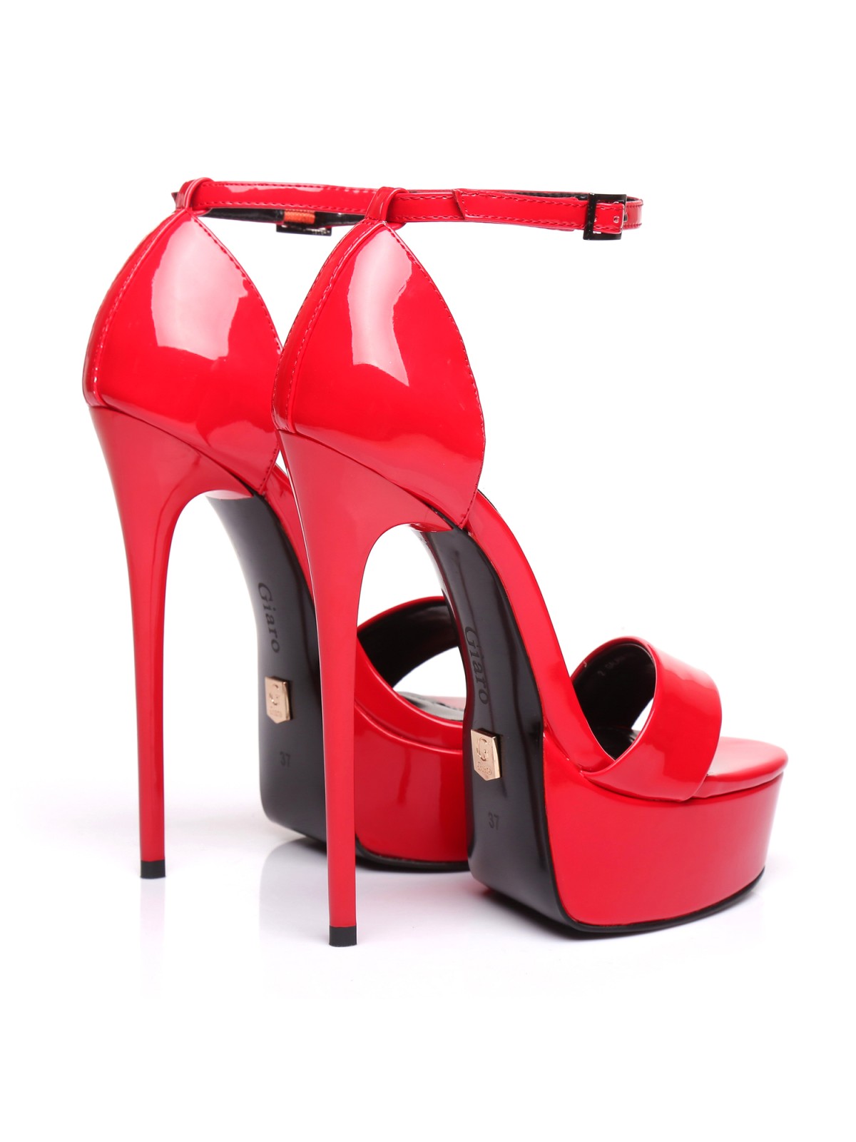Giaro GALANA red shiny stiletto sandals
