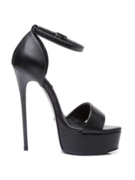 Giaro GALANA black-red shiny high heels sandals