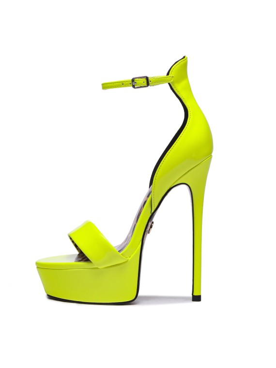 Giaro KIMMIE neon yellow platform sandals