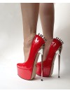 Giaro MOUCHARDE red thigh high boots with provocative front lace-up