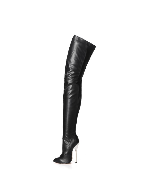 Giaro BIGGER over the knee boots with gold heel
