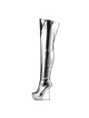 Giaro VERUSKA black shiny thigh high boots with lace up