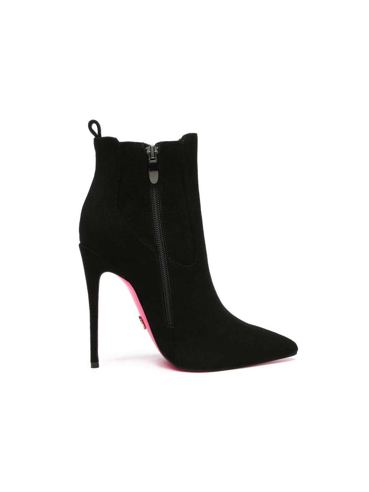Black SMILE zipper Giaro 16cm high heeled Destroyer ankle boots