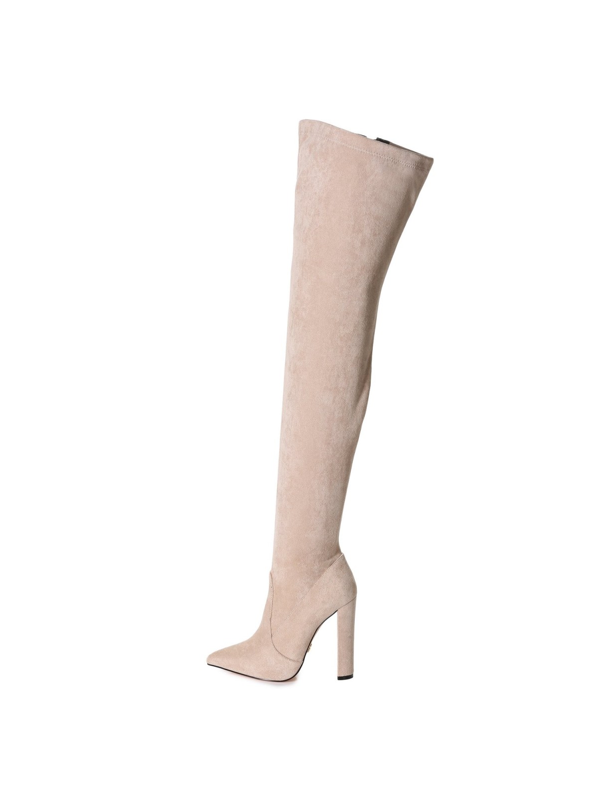 Giaro TRINKET stone velour over-the-knee boots on chunky heel