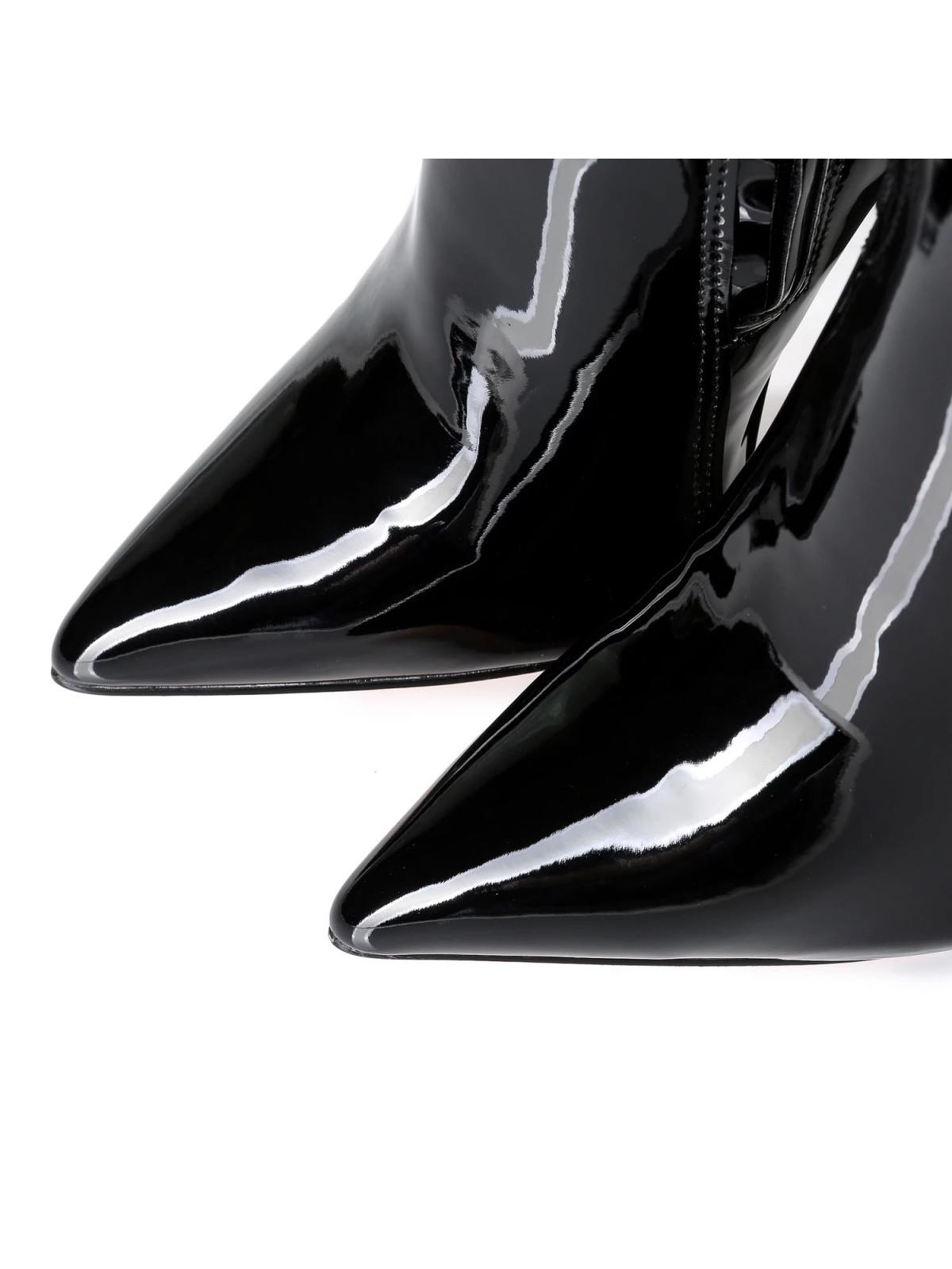 Giaro TAKEN black shiny chunky heeled boots
